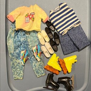Barbie Ken Fashion Set with Yellow, Blue, and Black Accessories